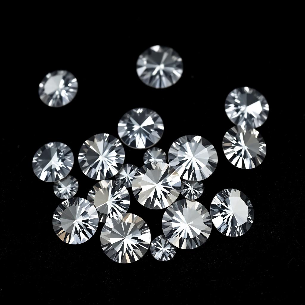 Investment Parcel of Round Brilliant Loose Diamonds — Contemporary-era diamonds from the Elysian Antiques & Collectibles collection. Curated parcel of investment-grade round brilliants.