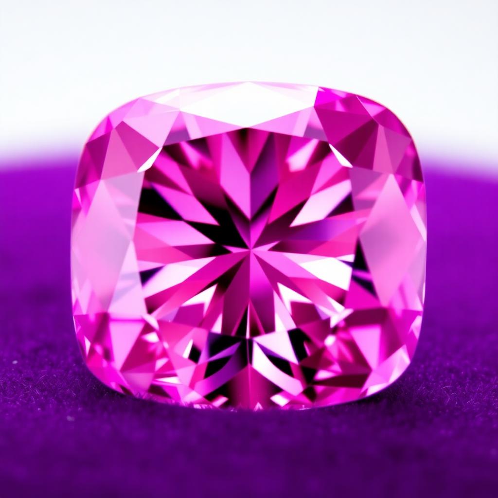 2.18 ct Fancy Vivid Pink Cushion Diamond, GIA — Contemporary-era diamonds from the Elysian Antiques & Collectibles collection. Extremely rare Fancy Vivid Pink, cushion modified brilliant.