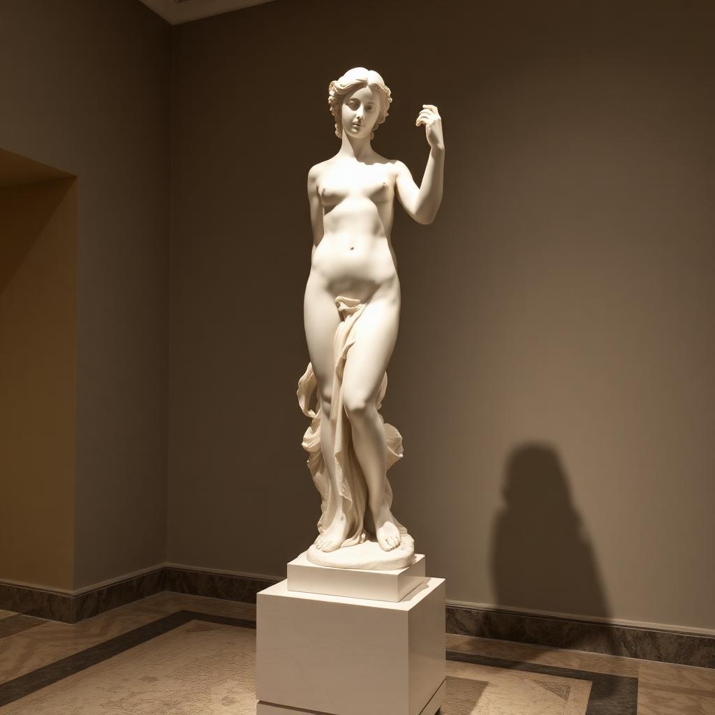 Life-Size Carved Carrara Marble Sculpture of Aphrodite — Georgian-era fine art from the Elysian Antiques & Collectibles collection. Hand-carved Italian Carrara marble, gallery-scale.
