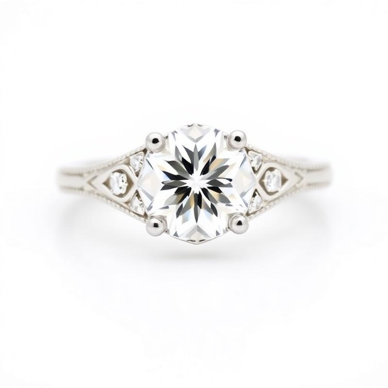Art Deco-Style Solitaire Engagement Ring